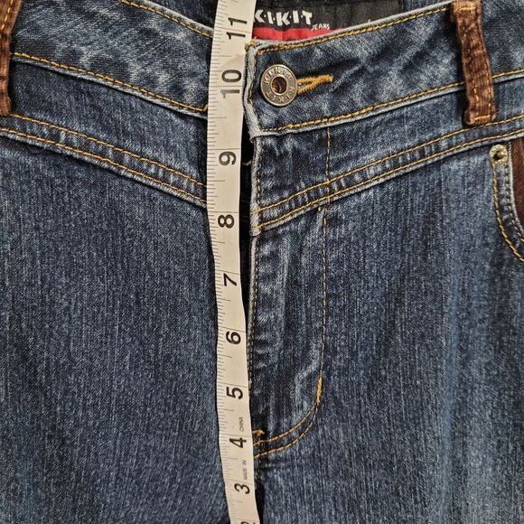 Kikit jeans Maurice sasson size 12 corduroy details blue denim jeans - Picture 9 of 11